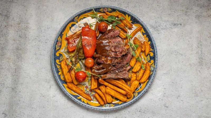 Argentin Angus rib-eye steak, olasz étterem Budapest XXI. kerület